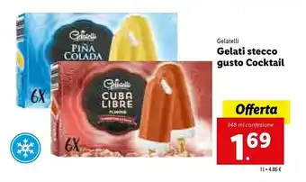 Lidl Gelatelli Gelati Stecco Gusto Cocktail offerta