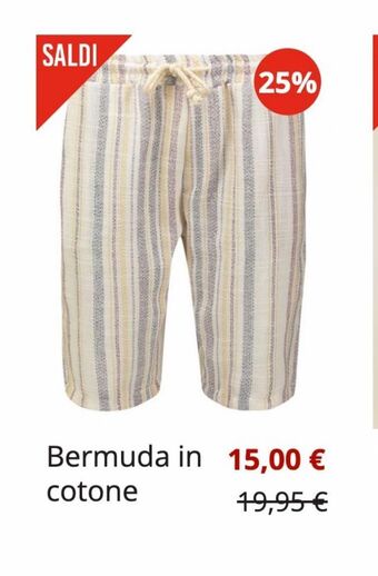 Piazza Italia Bermuda in cotone offerta