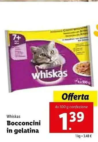 Lidl Whiskas Bocconcini In Gelatina offerta