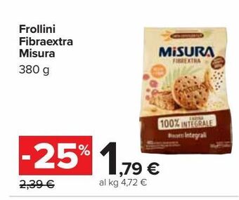 Carrefour Iper Frollini fibraextra misura offerta