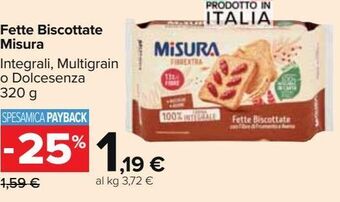 Carrefour Market Fette biscottate misura offerta