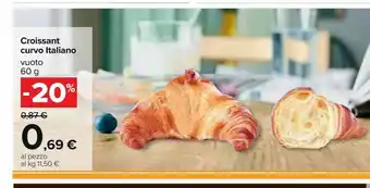 Carrefour Iper Croissant curvo italiano offerta