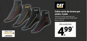 Cat Calze Corte Da Lavoro Per Uomo, 3 Paia
