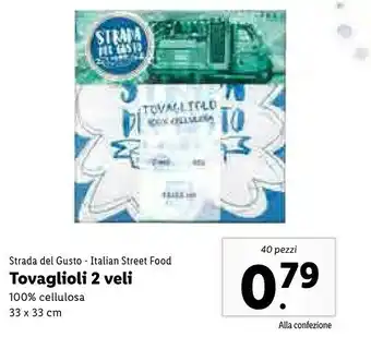 Lidl Strada del gusto Tovaglioli 2 Veli offerta