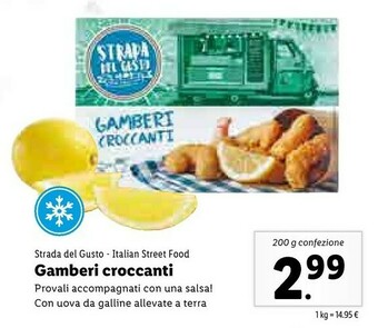 Lidl Strada Del Gusto Gamberi Croccanti offerta