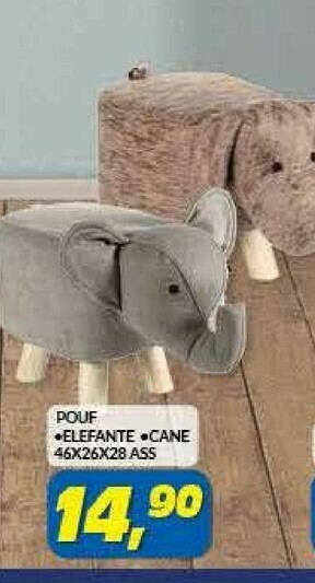 Pouf Elefante 46x26x28 Ass
