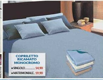 Risparmio Casa Copriletto Ricamato Monocromo offerta