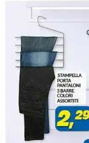 Risparmio Casa Stampella Porta Pantaloni 5 Barre offerta