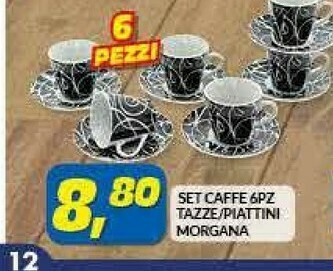 Risparmio Casa Set Caffe 6 Pz Tazze offerta