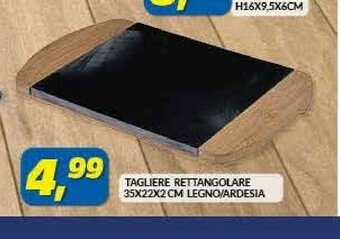 Risparmio Casa Tagliere Rettangolare 35x22x2 Cm Legno/ardesia offerta
