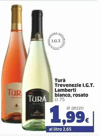 Sigma Lamberti Tura Trevenezie Igt Bianco, Rosato 75 Cl offerta