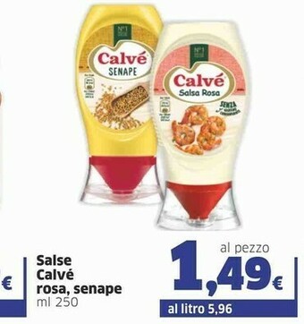 Sigma Calvè Salsa Rosa 250 G(ml) offerta