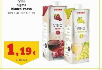 Sigma Sigma - Vino Rosso 1000 G(ml) offerta
