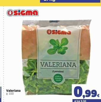 Sigma Sigma Valeriana 100 G offerta