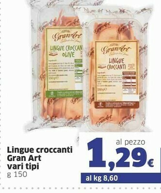 Sigma GranArt - Lingue Croccanti Alle Olive 150 G(ml) offerta