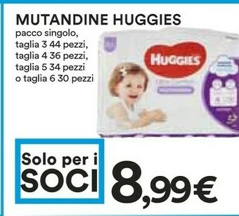 Coop Huggies Pannolini offerta