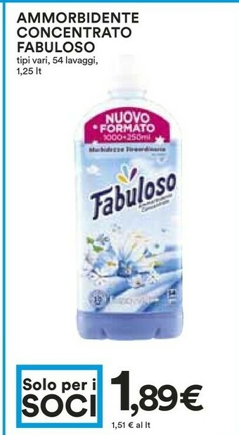 Coop Fabuloso Ammorbidente offerta
