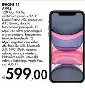 Bennet Apple Apple iPhone 11 128GB Nero offerta