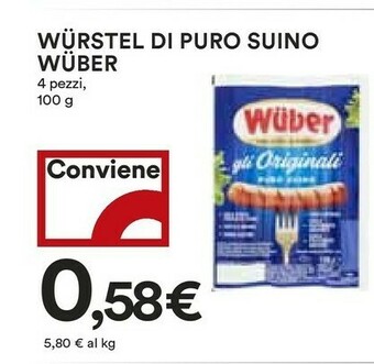 Coop Wuber Wurstel offerta
