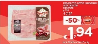 Bennet Negroni Cotto Stella Prosciutto Cotto Alta Qualità offerta
