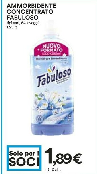 Coop Fabuloso Ammorbidente offerta
