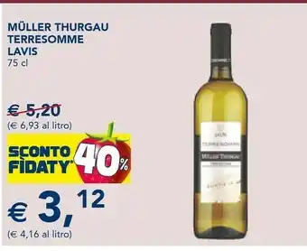 Esselunga Lavis Muller Thurgau Terresomme 75 Cl offerta