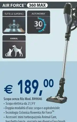 Rowenta Rowenta  Scopa Senza Filo Rh9046