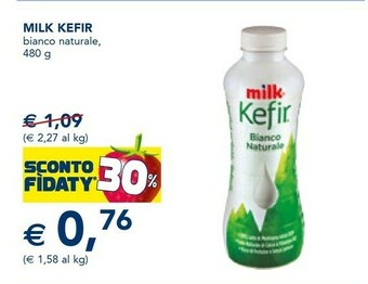 Esselunga Milk - Kefir Da Bere Bianco Naturale Bio 480 G(ml) offerta