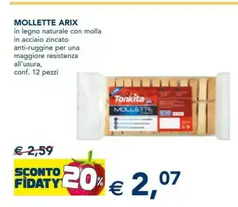 Arix Mollette In Legno Naturale Con Molla In Acciaio Zincato Anti-ruggine Per Una Maggiore Resistenza All'usura