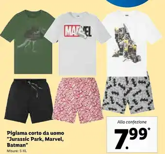 Marvel Pigiama Corto Da Uomo Jurassic Park