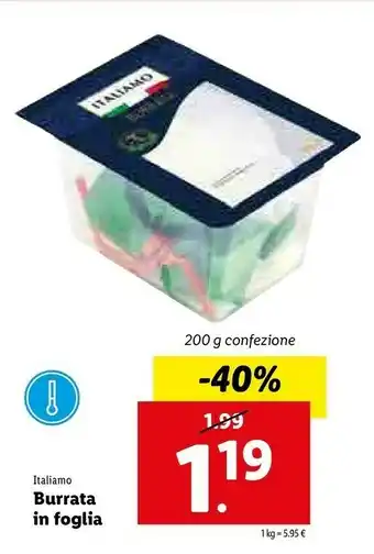 Lidl Italiamo Burrata In Foglia offerta