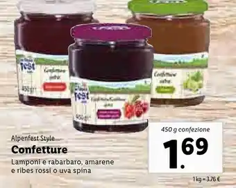 Lidl Alpen Fest Confetture offerta