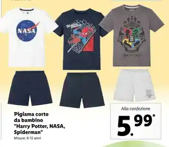 Lidl Pigiama Corto Da Bambino Harry Potter offerta