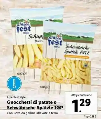 Lidl Alpen Fest Gnocchetti Di Patate offerta