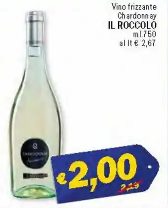 Vino frizzante Chardonnay IL Roccolo ml.750
