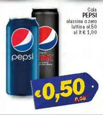 Ard Discount Pepsi Cola classica o zero lattina cl.50 offerta