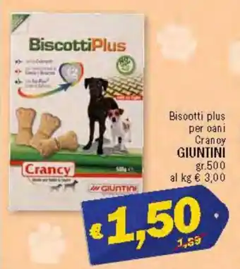 Ard Discount Biscotti plus per cani Crancy Giuntini gr.500 offerta