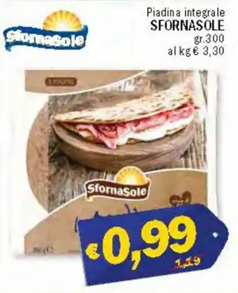 Ard Discount Sfornasole Piadina integrale gr.300 offerta