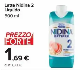 Carrefour Market Latte nidina 2 liquido offerta