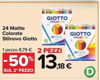 Carrefour Market 24 matite colorate stilnovo giotto offerta