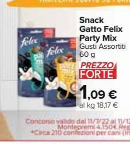Carrefour Market Snack gatto felix party mix offerta