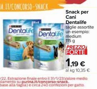 Carrefour Market Snack per cani dentalife offerta