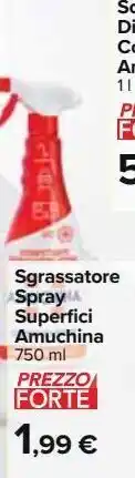 Carrefour Market Sgrassatore spray superfici amuchina offerta