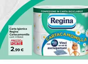 Carrefour Market Carta igienica regina carta camomilla offerta