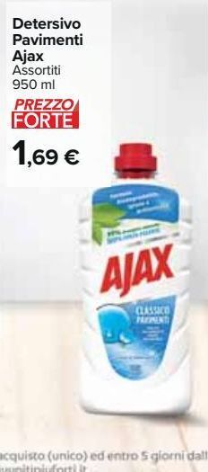 Carrefour Market Detersivo pavimenti ajax offerta