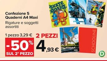 Confezione 5 quaderni a4 maxi