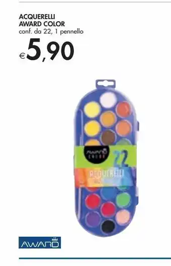 Bennet Acquerelli award color coni. da 22, 1 pennello offerta