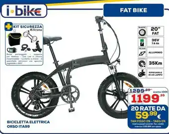 I-bike Fat Bike Bicicletta Elettrica Orso Ita99