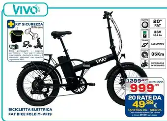 Euronics Vivo Bicicletta Elettrica Fat Bike Fold M-VF19 offerta