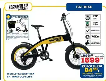 Euronics Bicicletta Elettrica Fat Bike Fold SCR-E offerta